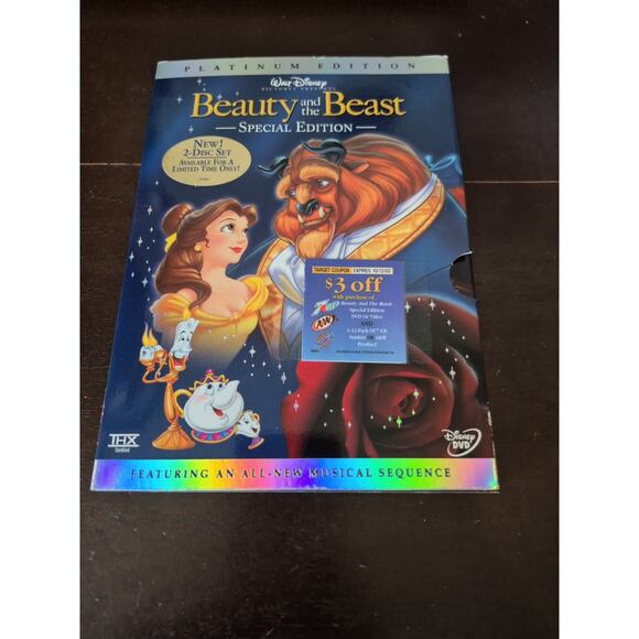 Sleeping Beauty Beauty and The Beast Movie Bundle DVDs Special Edition New - Picture 3 of 16